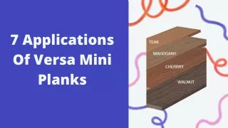 7 Applications Of Versa Mini Planks