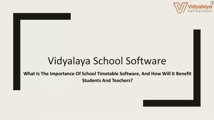 vidyalaya school software