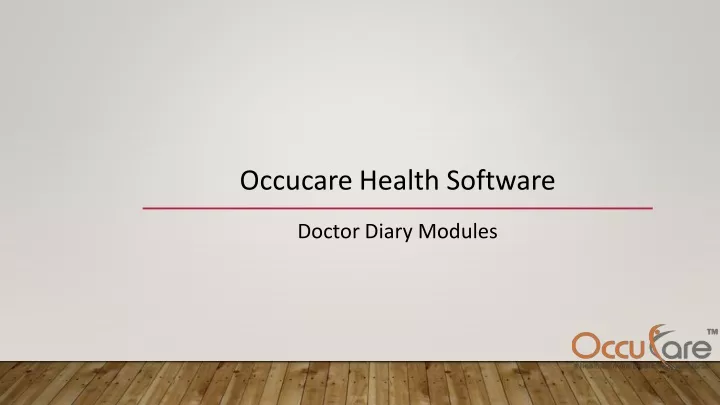 occucare health software