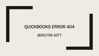 QuickBooks Error 404