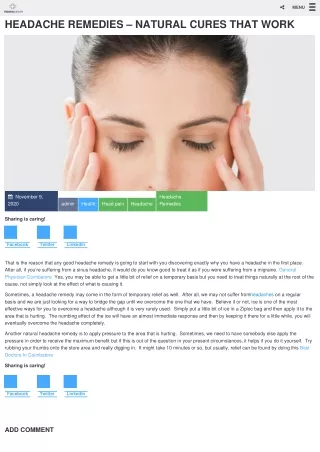 Headache Remedies Natural Cures That Work