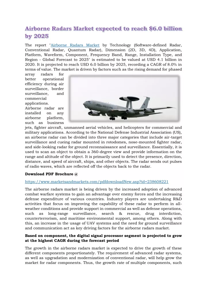 the report airborne radars market by technology