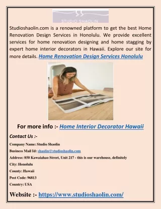 Home Interior Decorator Hawaii as