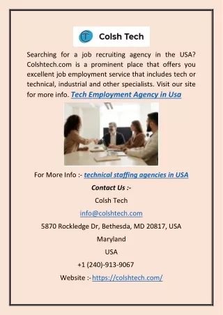 Job Recruiting Agency in Usa ff