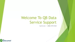 welcome to qb data service support