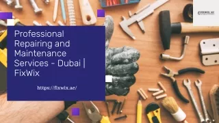 Professional Repairing and Maintenance Services - Dubai  FixWix