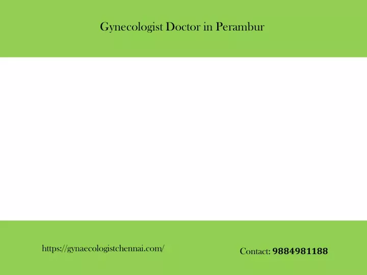 gynecologist doctor in perambur