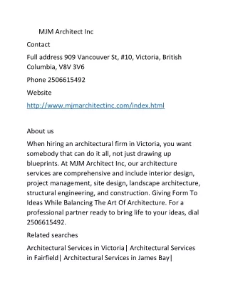 mjm architect inc