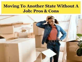 Moving To Another State Without A Job