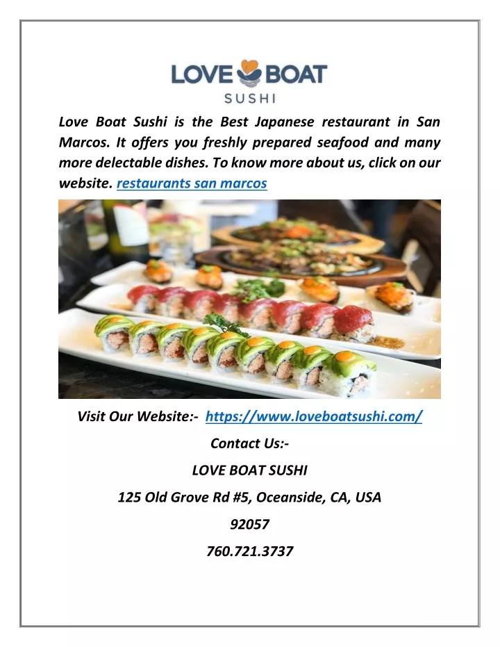 love boat sushi is the best japanese restaurant