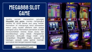 Mega888 slot game