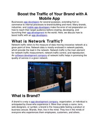 boost the traffic of your brand with a mobile