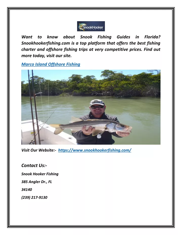 want to know about snook fishing guides
