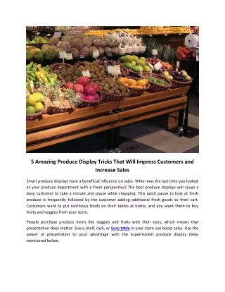 5 Amazing Produce Display Tricks That Will Impress Customers and Increase Sales