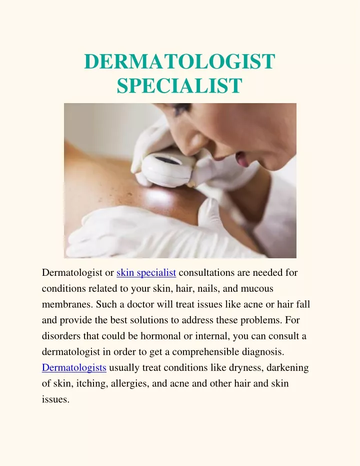 dermatologist specialist