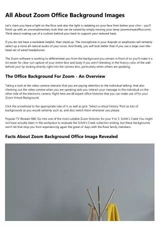 More About Home Office Zoom Background