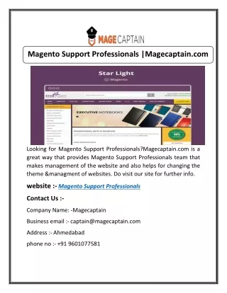 Magento Support Professionals |Magecaptain.com