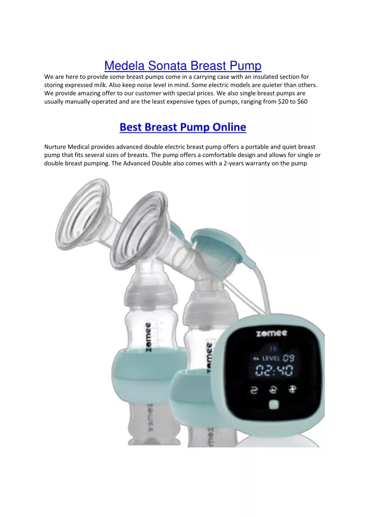 medela sonata breast pump we are here to provide