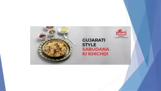 Sabudana Khichdi Recipe in Gujarati Style- Vasant Masala