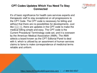 cpt codes updates which you need to stay connected