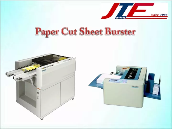 paper cut sheet burster