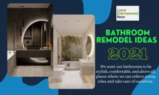 Bathroom Remodel Ideas 2021