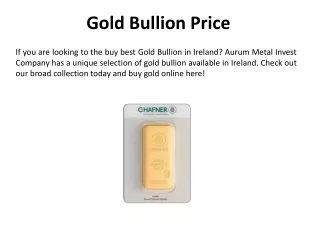 Gold Bullion