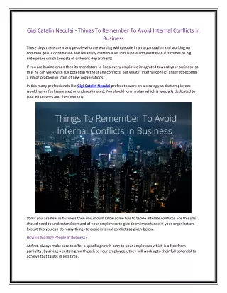 gigi catalin neculai things to remember to avoid