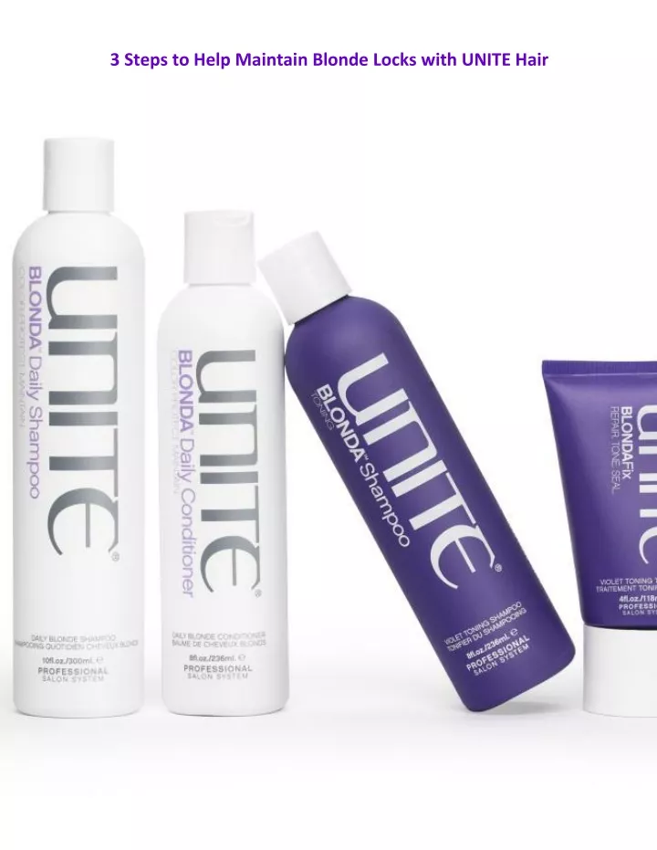 3 steps to help maintain blonde locks with unite