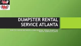 DUMPSTER RENTAL SERVICE ATLANTA