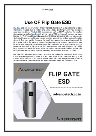 use of flip gate esd