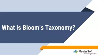 Bloom's taxonomy final ppt