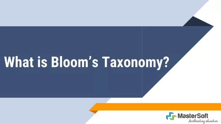 what is bloom s taxonomy