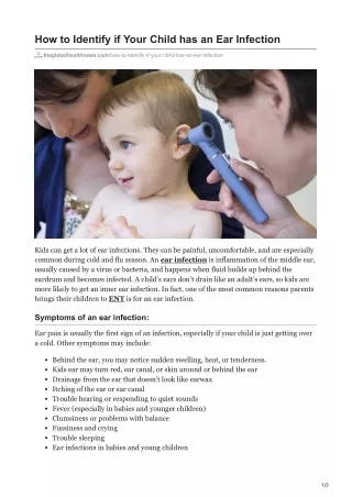 theglobalhealthnews.com-How to Identify if Your Child has an Ear Infection