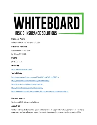 Whiteboard Risk and Insurance Solutions