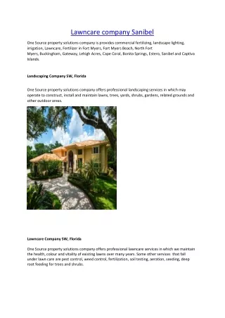 lawncare company sanibel