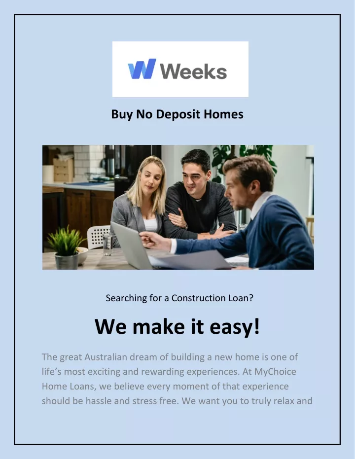 buy no deposit homes