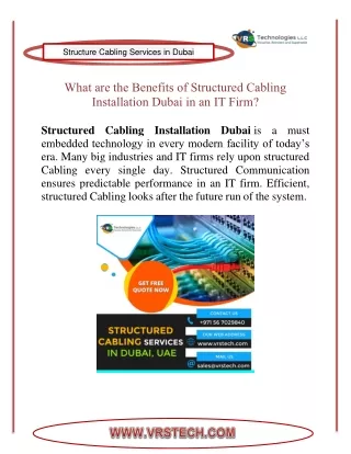 structure cabling services in dubai