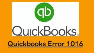 Quickboooks error 1016