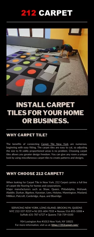 install carpet tiles for your home or business