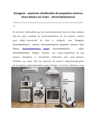 Zaragoza - anuncios clasificados de pequeños enseres, línea blanca en venta – electrodomésticos