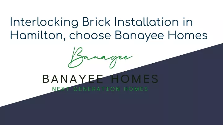 interlocking brick installation in hamilton