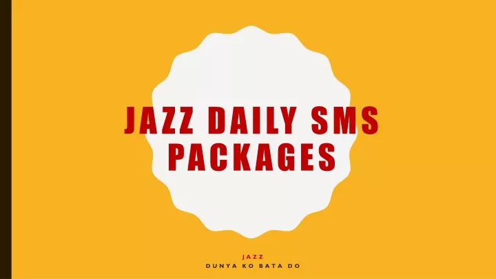 jazz daily sms packages