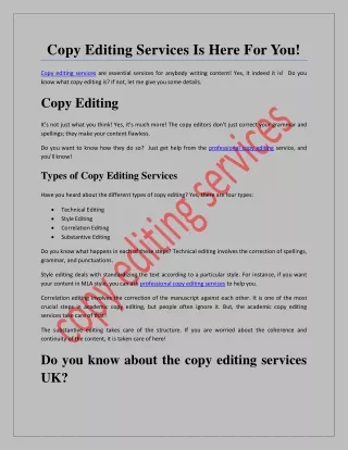 copy editing services is here for you