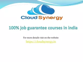 100% job guarantee courses in india