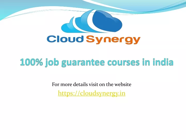 100 job guarantee courses in india