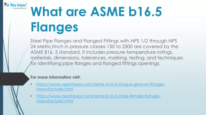 what are asme b16 5 flanges