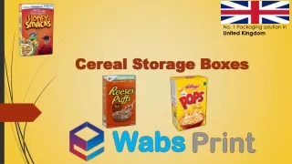 Get Custom Printed Cereal Boxes at Wholesale Price