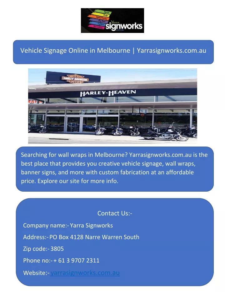 vehicle signage online in melbourne