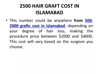 2500 HAIR GRAFT COST IN ISLAMABAD232